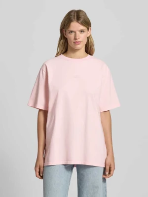 T-shirt o kroju relaxed fit z wyhaftowanym logo model ‘Fleur’ OH APRIL