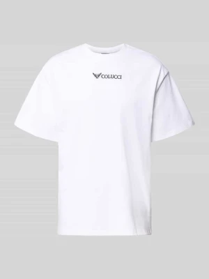 t-shirt o kroju relaxed fit z wyhaftowanym logo model 'Ikarus' COLUCCI