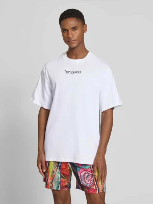 t-shirt o kroju relaxed fit z wyhaftowanym logo model 'Ikarus' COLUCCI