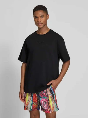 t-shirt o kroju relaxed fit z wyhaftowanym logo model 'Ikarus' COLUCCI