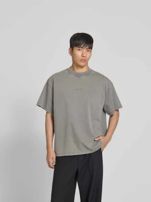 t-shirt o kroju relaxed fit z wyhaftowanym logo Won Hundred Średnioszary