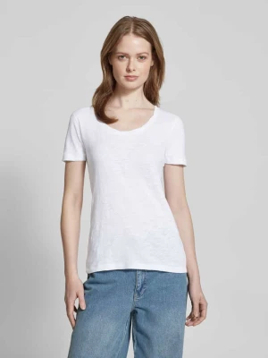 T-shirt o kroju shaped fit z czystej bawełny Marc O'Polo