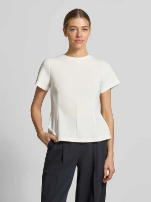 t-shirt o kroju shaped fit z szwem pośrodku s.Oliver Biały