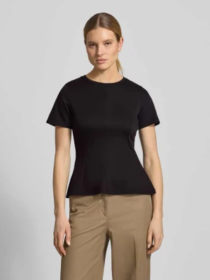 t-shirt o kroju shaping fit z dodatkiem wiskozy model 'ABBY' Vero Moda Czarny