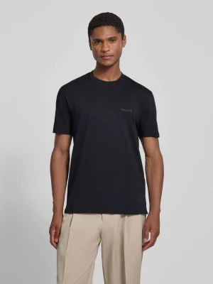 T-shirt o kroju slim fit extra z okrągłym dekoltem Armani Exchange Granatowy