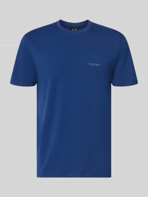 T-shirt o kroju slim fit extra z okrągłym dekoltem Armani Exchange Królewski niebieski