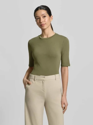T-shirt o kroju slim fit w kroju rękaw o dł. 1/2 Christian Berg Woman
