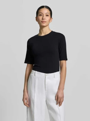 T-shirt o kroju slim fit w kroju rękaw o dł. 1/2 Christian Berg Woman