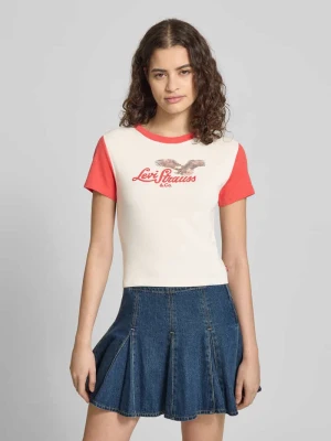 T-shirt o kroju slim fit z czystej bawełny Levi's Biały