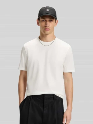 T-shirt o kroju slim fit z czystej bawełny model ‘DIMERSTEE’ HUGO