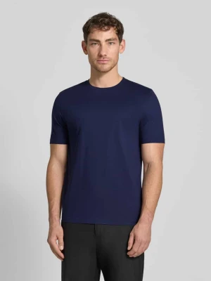 Zdjęcie produktu T-shirt o kroju slim fit z czystej bawełny model ‘DIMERSTEE’ Hugo Granatowy