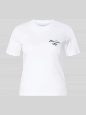 t-shirt o kroju slim fit z czystej bawełny model 'Gracious' Carhartt WIP Biały