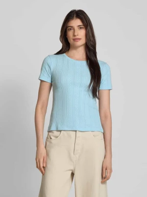 T-shirt o kroju slim fit z czystej bawełny model ‘LISA’ Vero Moda