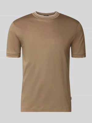 t-shirt o kroju slim fit z czystej bawełny model 'Tessler 195' Boss