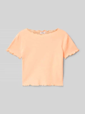 T-shirt o kroju Slim Fit z czystej bawełny s.Oliver RED LABEL