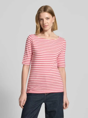 T-shirt o kroju slim fit z czystej bawełny s.Oliver Mocnoróżowy