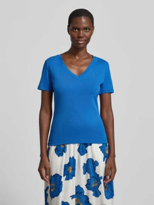 t-shirt o kroju slim fit z czystej bawełny Tommy Hilfiger