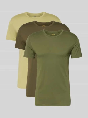 Zdjęcie produktu T-shirt o kroju slim fit z czystej bawełny w Zestaw 3 szt. Polo Ralph Lauren Khaki
