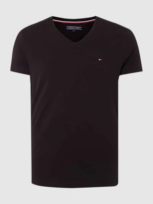 T-shirt o kroju Slim Fit z dekoltem w serek Tommy Hilfiger