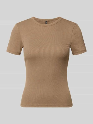 t-shirt o kroju slim fit z dodatkiem wiskozy model 'LUPE' Only
