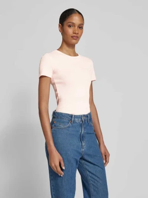 T-shirt o kroju slim fit z drobnym prążkowaniem Jake*s Casual