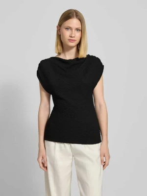 T-shirt o kroju slim fit z lejącym dekoltem s.Oliver BLACK LABEL