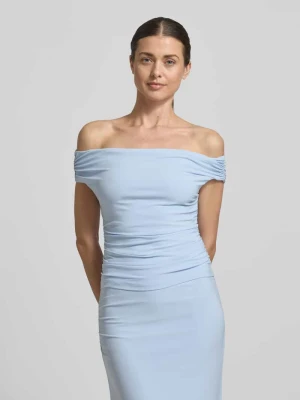 t-shirt o kroju slim fit z marszczeniami model 'Mimi' Forever New