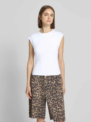 t-shirt o kroju slim fit z mieszanka bawełny model 'MIRA' Only