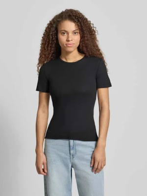 t-shirt o kroju slim fit z mieszanka bawełny model 'RUKA' Pieces