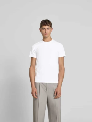 t-shirt o kroju slim fit z mieszanki bawełny Filippa K Biały