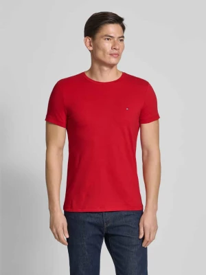 T-shirt o kroju slim fit z mieszanki bawełny i elastanu Tommy Hilfiger