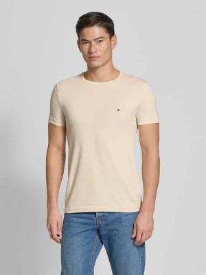 T-shirt o kroju slim fit z mieszanki bawełny i elastanu Tommy Hilfiger