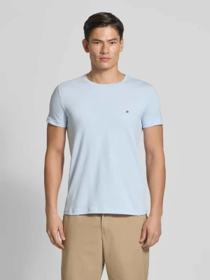 T-shirt o kroju slim fit z mieszanki bawełny i elastanu Tommy Hilfiger