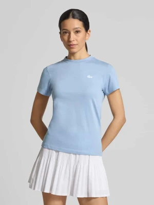 T-shirt o kroju slim fit z mieszanki bawełny Lacoste Sport