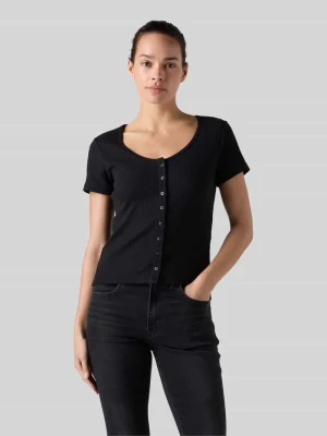 t-shirt o kroju slim fit z mieszanki bawełny Levi's Czarny