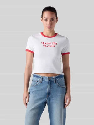 t-shirt o kroju slim fit z mieszanki bawełny Levi's Czerwony melanż