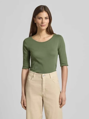 t-shirt o kroju slim fit z mieszanki bawełny Marc Cain