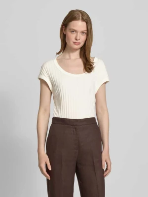 T-shirt o kroju slim fit z mieszanki bawełny Marc O'Polo