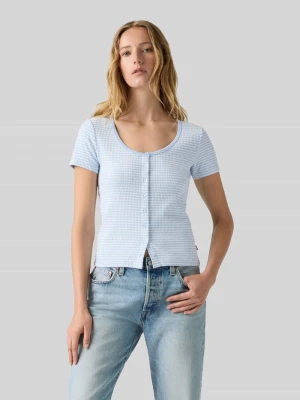 t-shirt o kroju slim fit z mieszanki bawełny model 'AUSTEN' Levi's Jasnoniebieski melanż