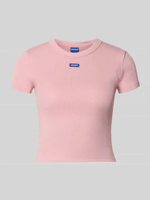 T-shirt o kroju slim fit z mieszanki bawełny model ‘BABY TEE_B’ Hugo Blue