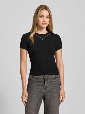 T-shirt o kroju slim fit z mieszanki bawełny model ‘DANNECY’ HUGO