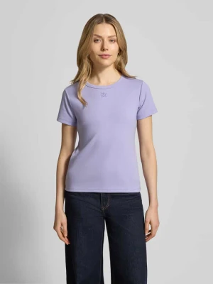 T-shirt o kroju slim fit z mieszanki bawełny model ‘DELORIS’ HUGO