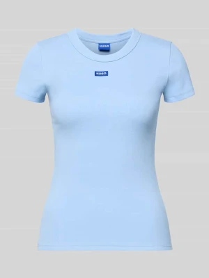 T-shirt o kroju slim fit z mieszanki bawełny model ‘EASY TEE’ Hugo Blue