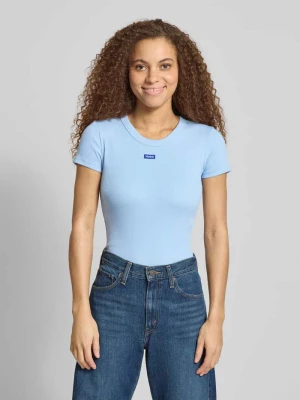 T-shirt o kroju slim fit z mieszanki bawełny model ‘EASY TEE’ Hugo Blue