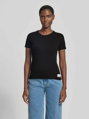 t-shirt o kroju slim fit z mieszanki bawełny model 'KARDAA' ARMEDANGELS