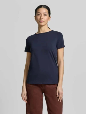 T-shirt o kroju slim fit z mieszanki bawełny model 'MULTIB' Weekend Max Mara Granatowy