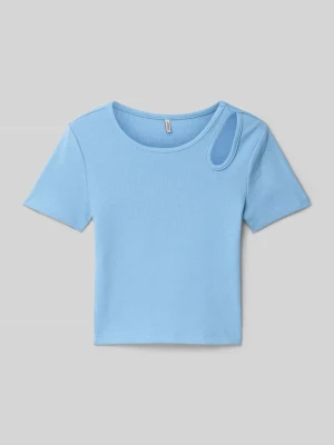 T-shirt o kroju slim fit z mieszanki bawełny model ‘NESSA LIFE’ Only