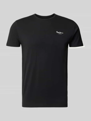 t-shirt o kroju slim fit z mieszanki bawełny model 'ORIGINAL BASIC 3' Pepe Jeans