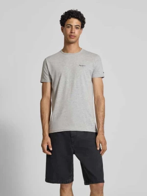 t-shirt o kroju slim fit z mieszanki bawełny model 'ORIGINAL BASIC 3' Pepe Jeans