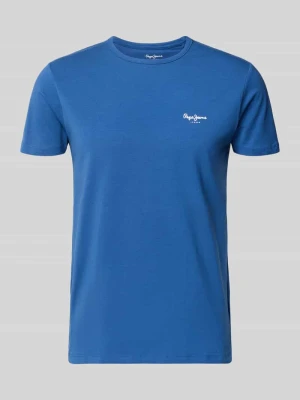t-shirt o kroju slim fit z mieszanki bawełny model 'ORIGINAL BASIC 3N' Pepe Jeans